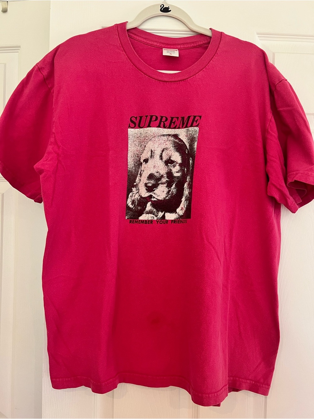 Supreme Dark Pink “Remember Your Friends” Dog Tee